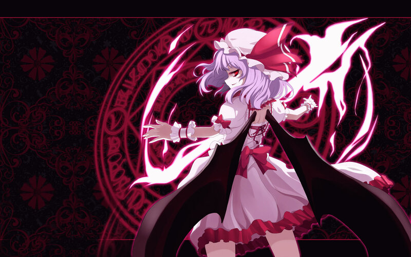 Anime Girl with Purple Hair — Black, Dramatic