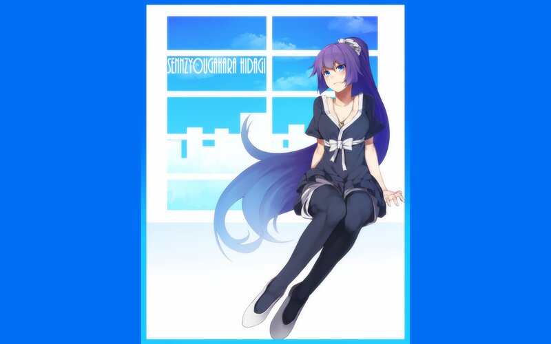 Anime Girl with Purple Hair — Blue, Calm, Afternoon, Window