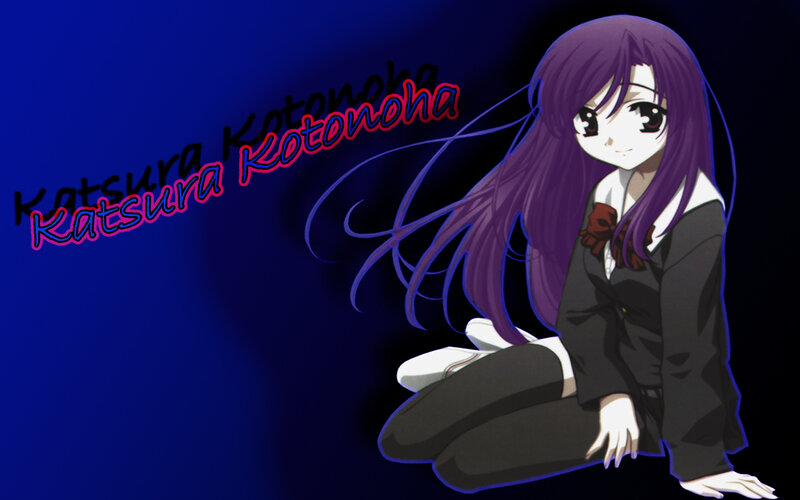 Anime Girl with Purple Hair — Blue, Calm
