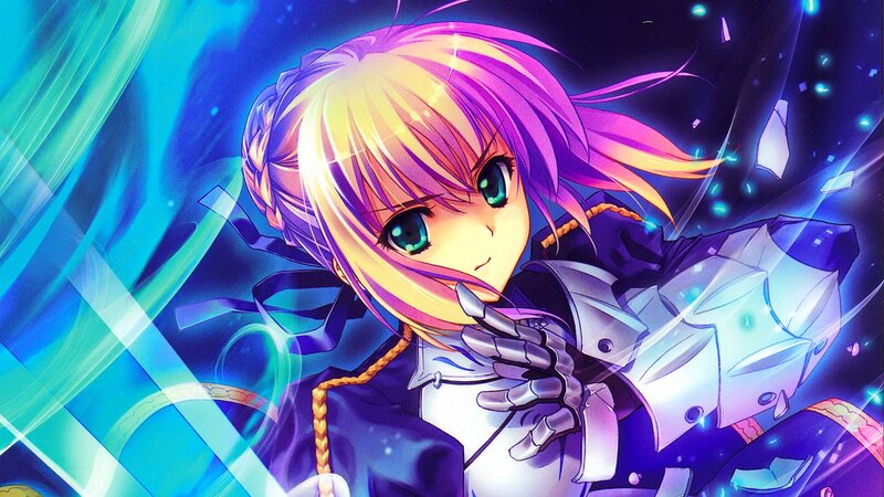 Anime Girl with Purple Hair — Blue, Dramatic, Night, Armor