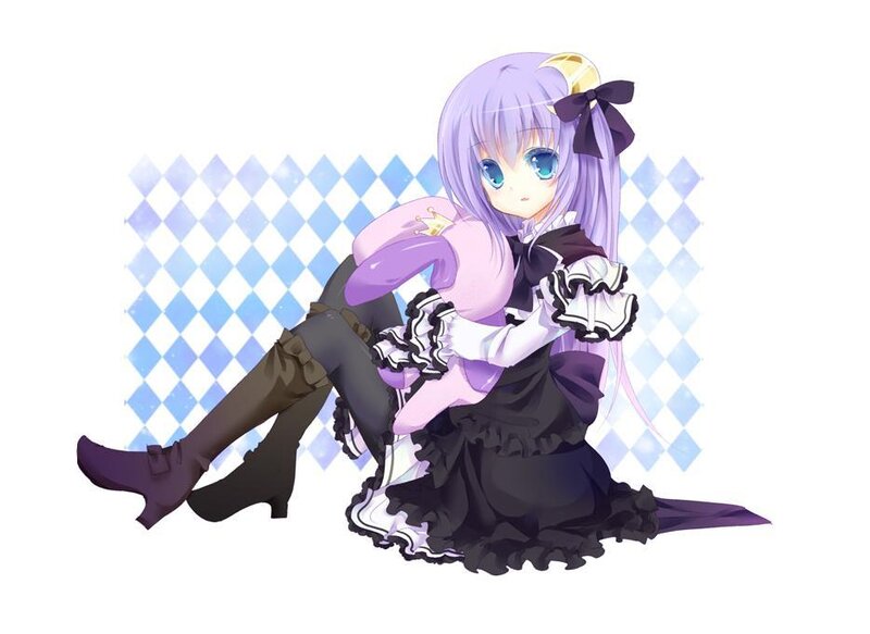 Anime Girl with Purple Hair — Calm, Doll