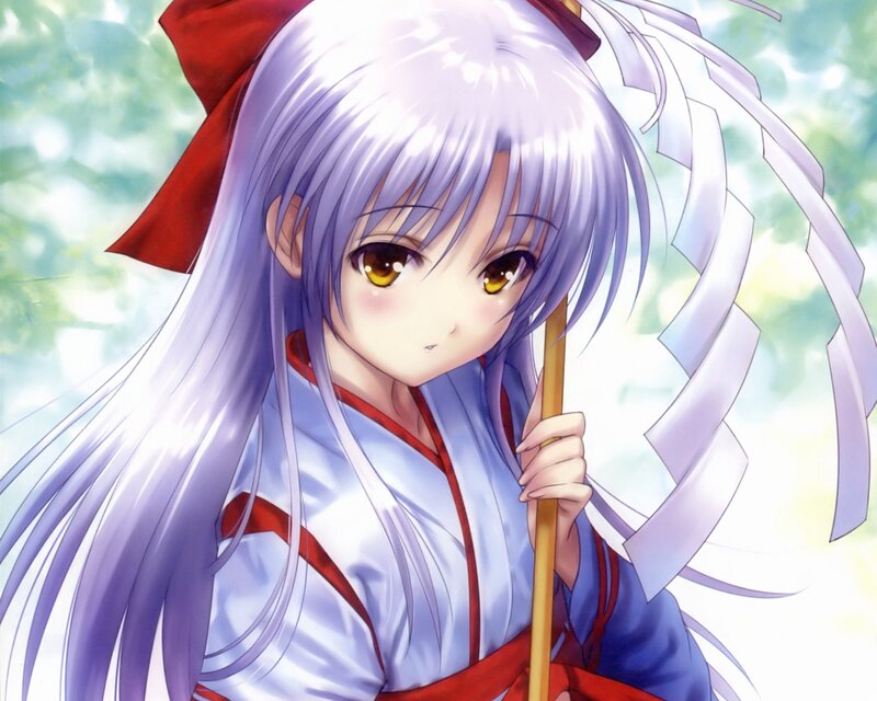 Anime Girl with Purple Hair — Calm, Summer