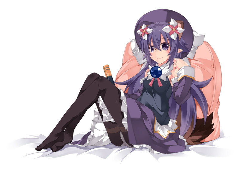 Anime Girl with Purple Hair — Calm, Sword
