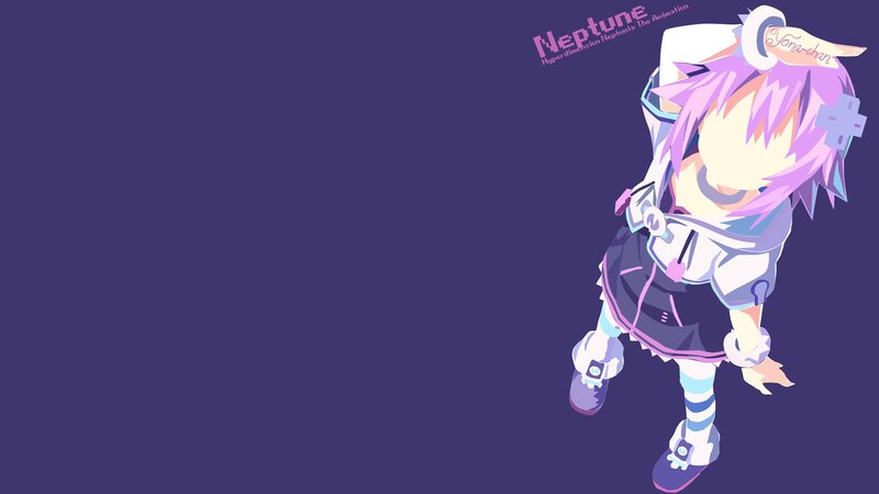 Anime Girl with Purple Hair — Calm, Text