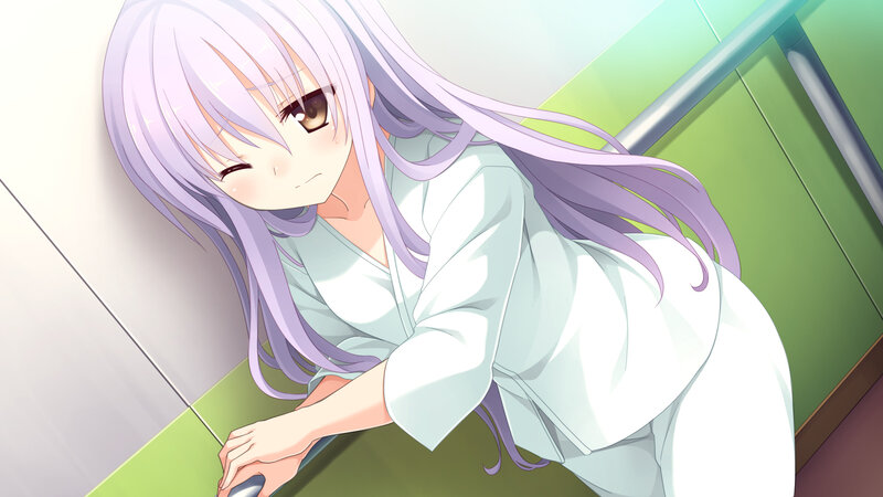 Anime Girl with Purple Hair — Calm, White Robe