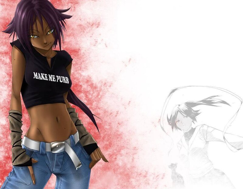 Anime Girl with Purple Hair — Confident