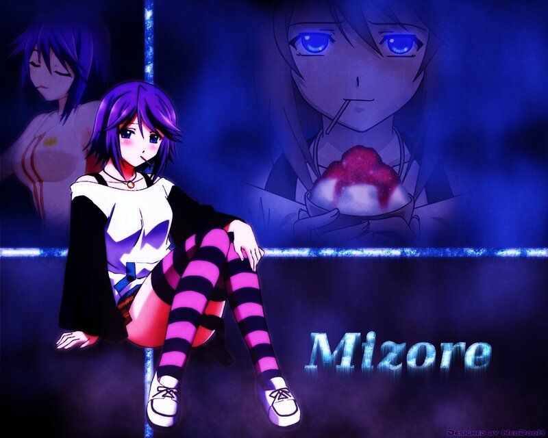 Anime Girl with Purple Hair — Dark, Night