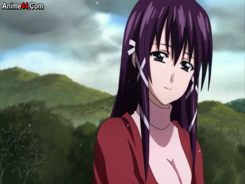 Anime Girl with Purple Hair — Dramatic, Daytime