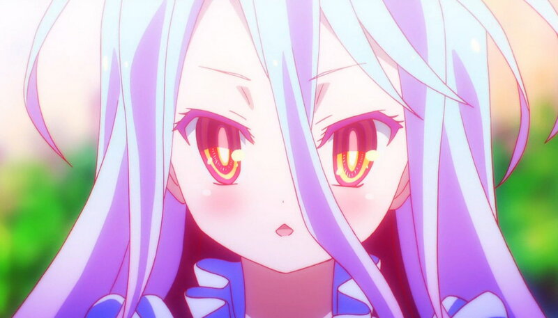 Anime Girl with Purple Hair — Dramatic, Eyes