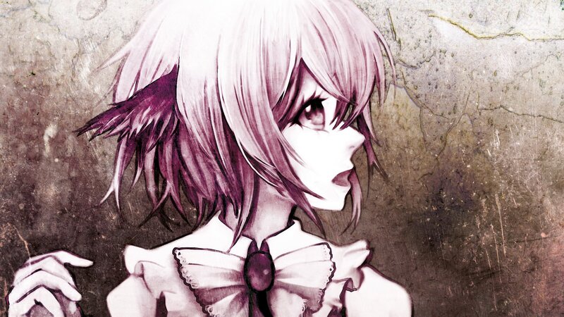 Anime Girl with Purple Hair — Dramatic, Manga, Collar