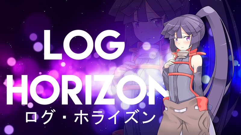 Anime Girl with Purple Hair — Dramatic, Night, Text