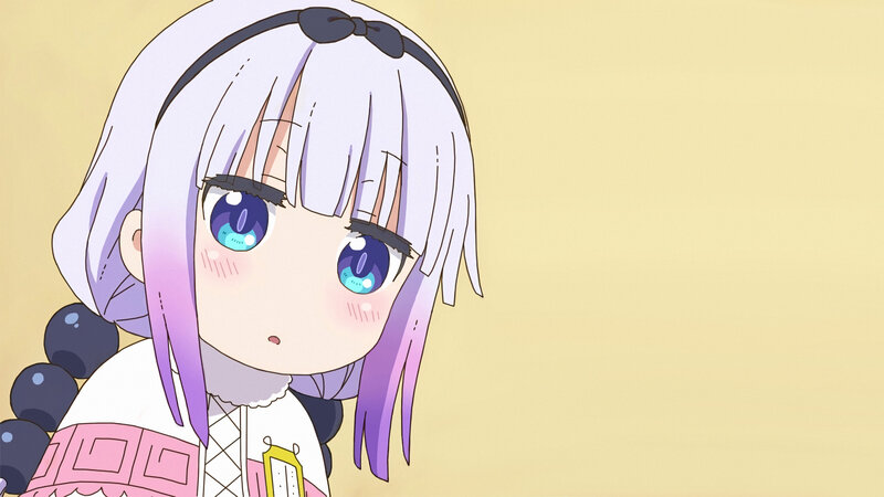 Anime Girl with Purple Hair — Innocent, Bow