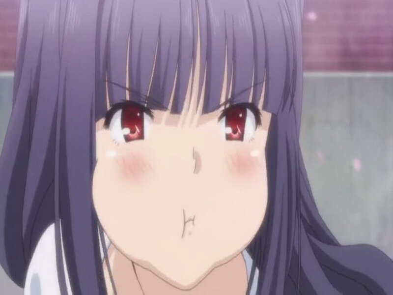 Anime Girl with Purple Hair — Innocent