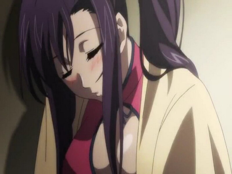 Anime Girl with Purple Hair — Melancholic, Blush