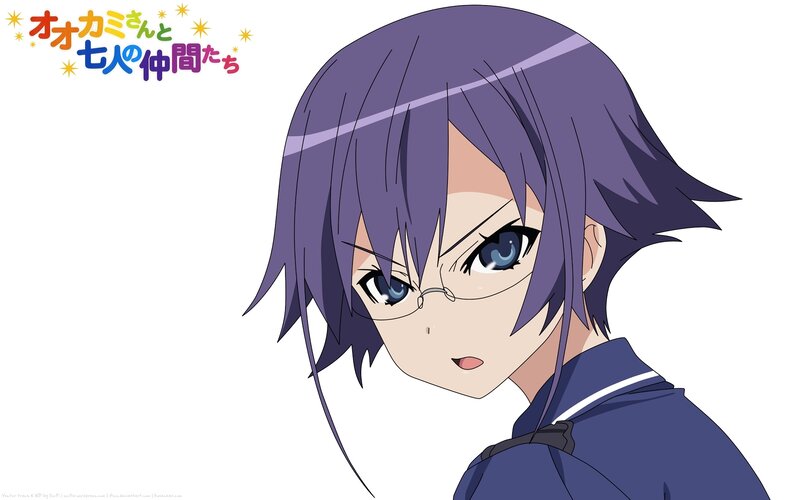 Anime Girl with Purple Hair — Neutral, Glasses
