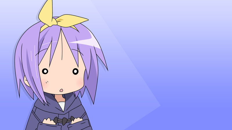 Anime Girl with Purple Hair — Neutral, Yellow Bow