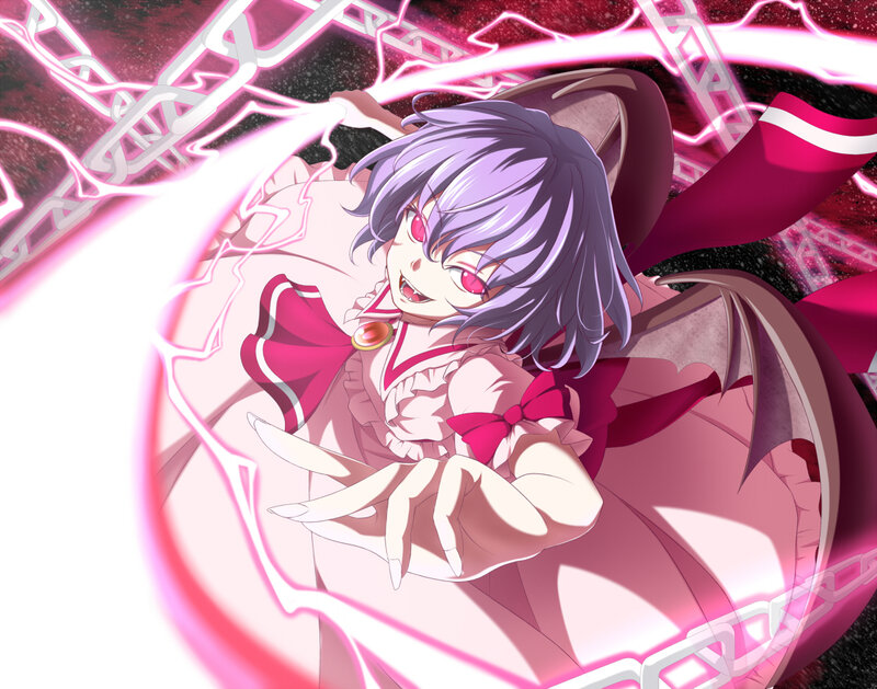 Anime Girl with Purple Hair — Pink, Dramatic, Wings