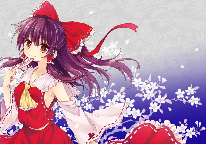 Anime Girl with Purple Hair — Playful, Spring