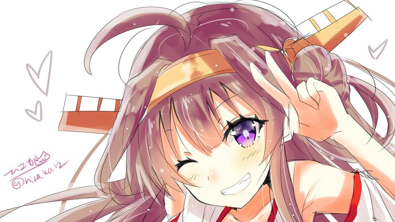 Anime Girl with Purple Hair — Playful, Sword