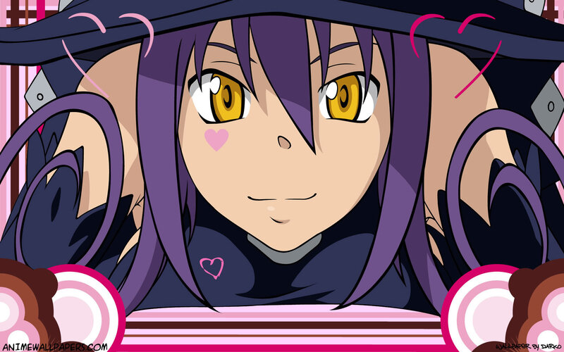 Anime Girl with Purple Hair — Playful