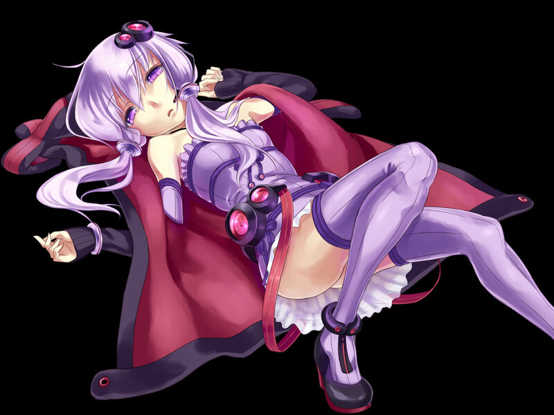 Anime Girl with Purple Hair — Relaxed