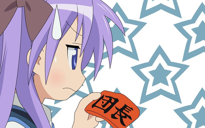 Anime Girl with Purple Hair — Sad