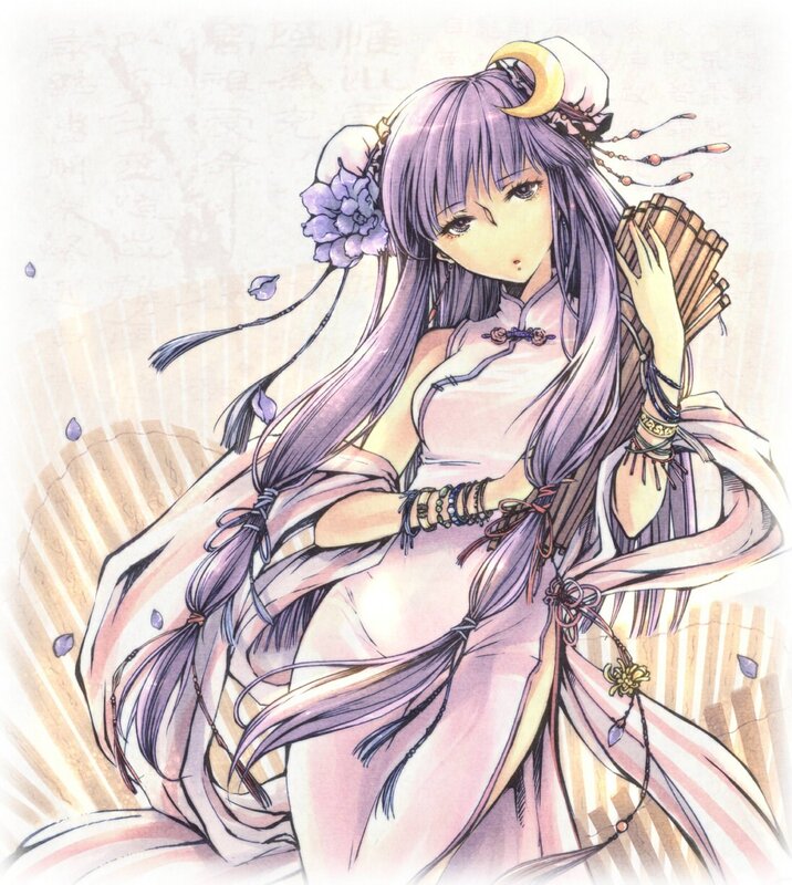 Anime Girl with Purple Hair — Serene, Manga, Fan
