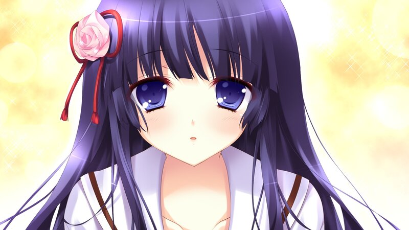 Anime Girl with Purple Hair — Serene, Rose