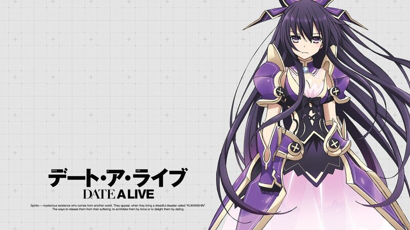 Anime Girl with Purple Hair — Serious, Text