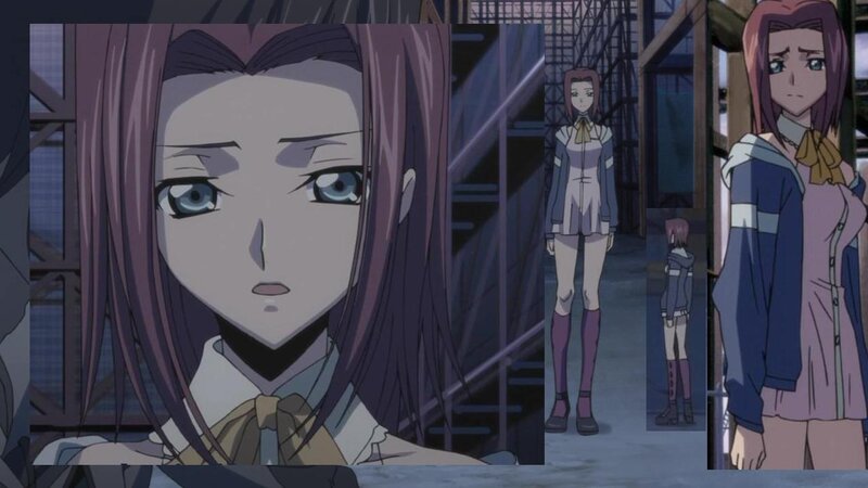 Anime Girl with Purple Hair — Serious