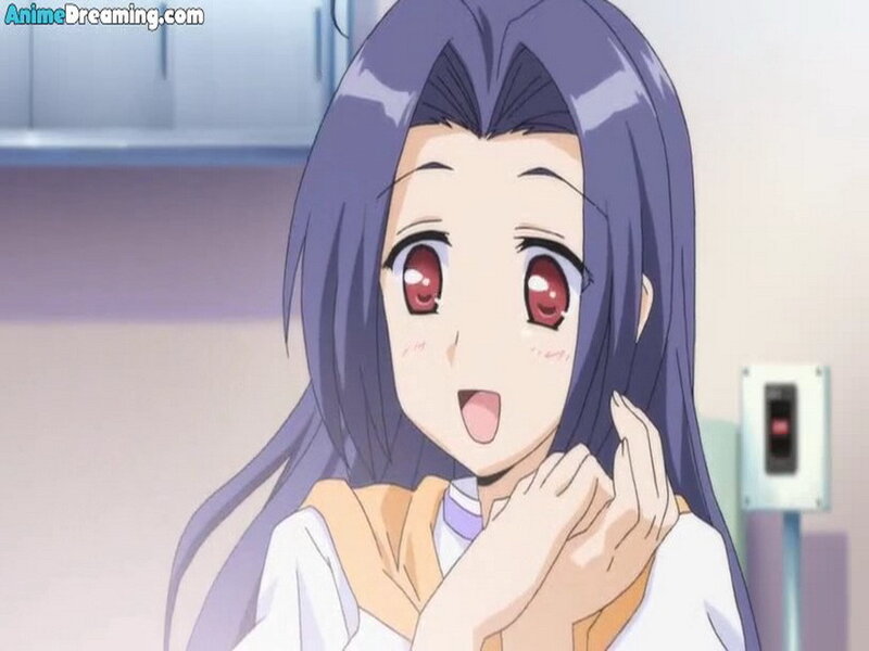 Anime Girl with Purple Hair — Surprised