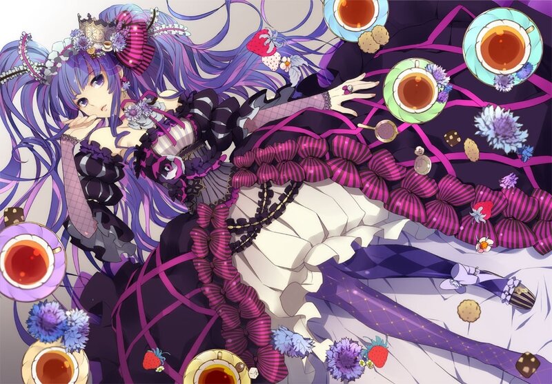 Anime Girl with Purple Hair — Whimsical