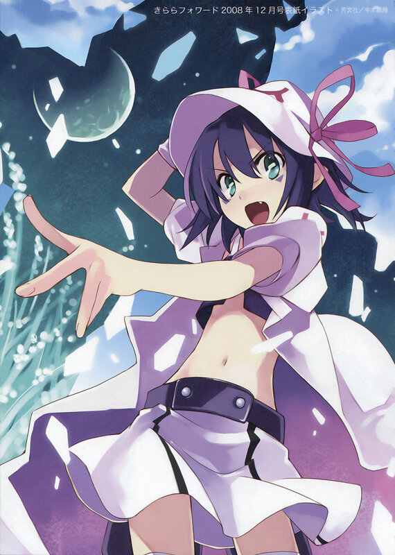 anime girl with purple hat