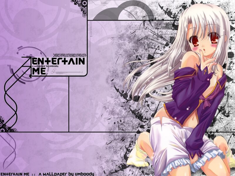 Anime girl with purple outfit