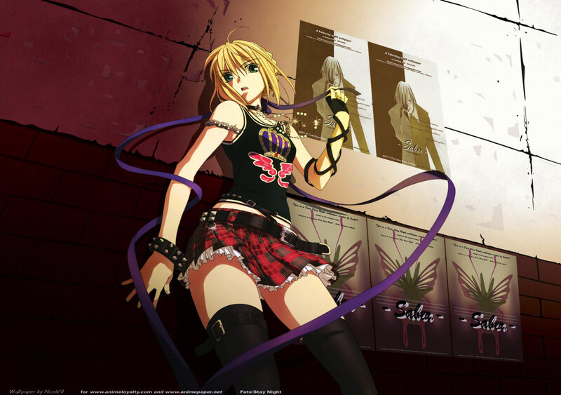 Anime Girl with Purple Ribbon — Dramatic