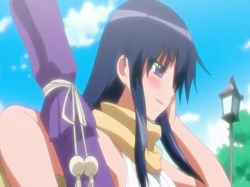 Anime Girl with Purple Sword — Blue