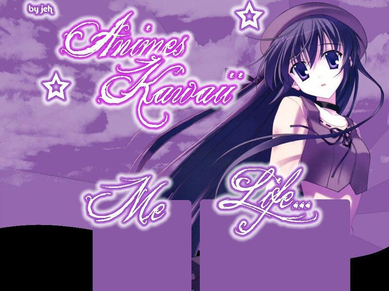 Anime girl with purple theme