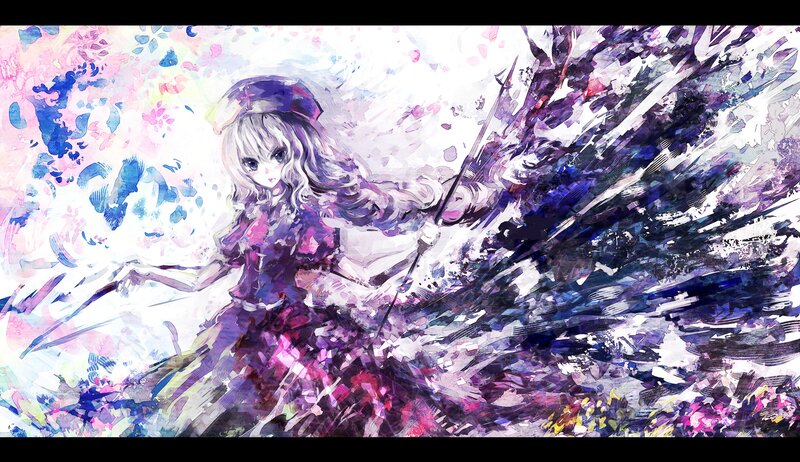 anime girl with purple wings