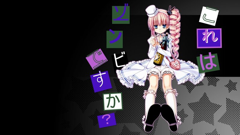 anime girl with puzzle pieces