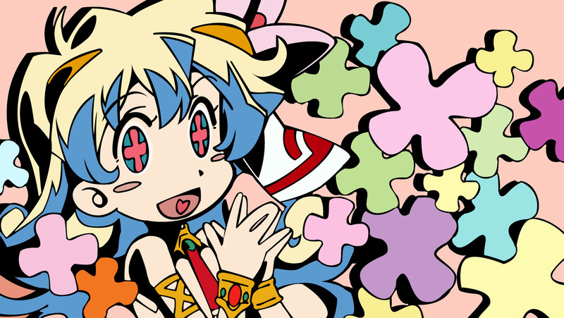 anime girl with puzzle pieces