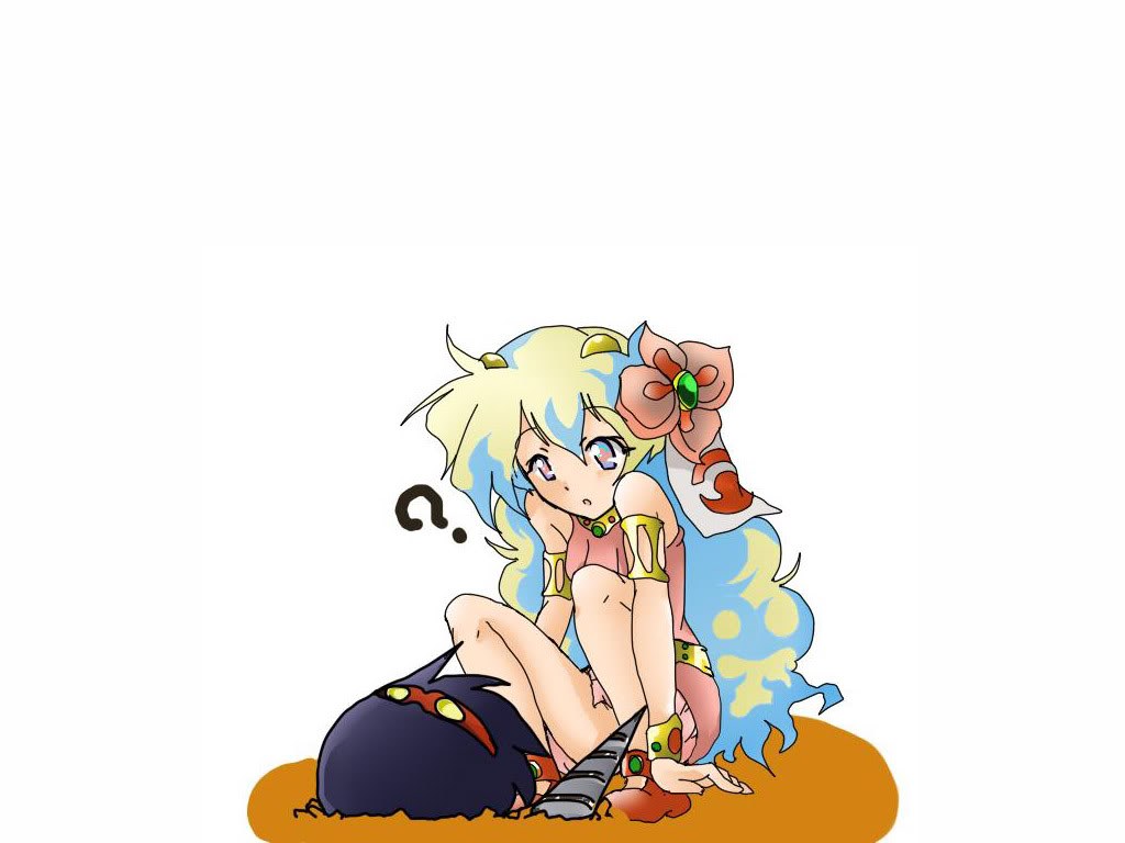 anime girl with question mark
