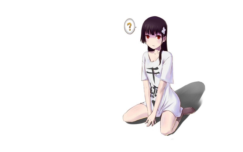 anime girl with question mark