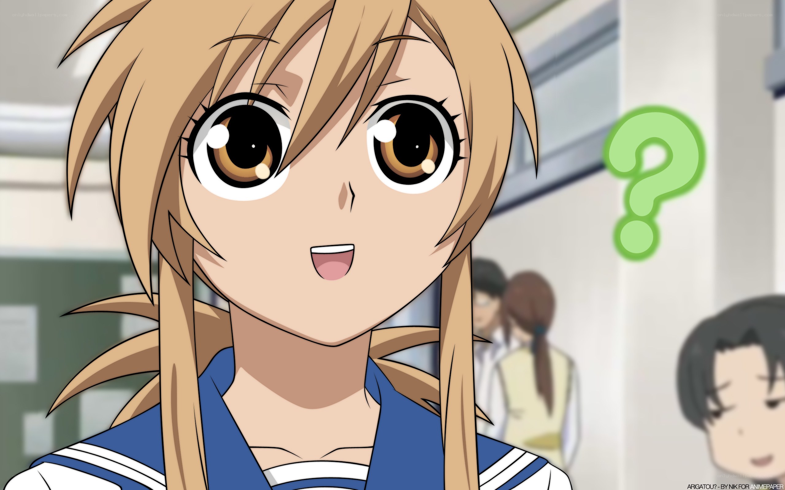 anime girl with question mark