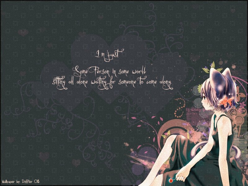 anime girl with quote