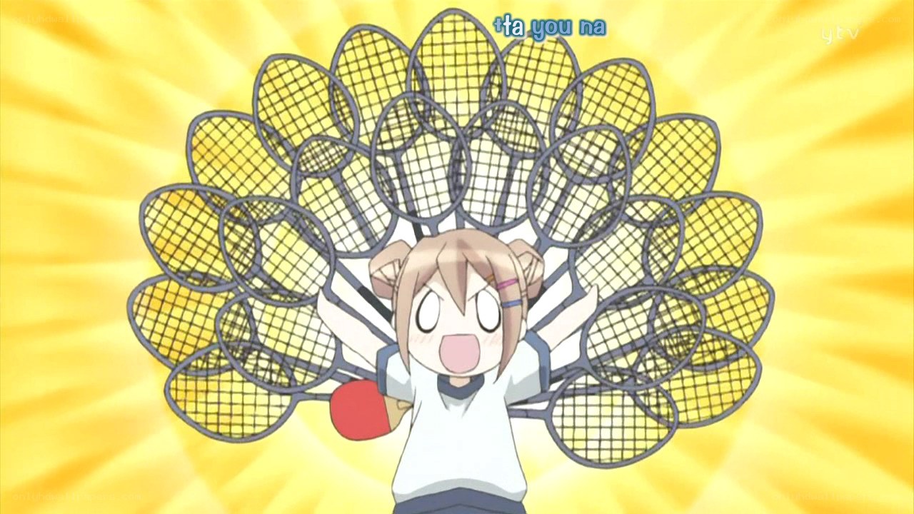 anime girl with rackets