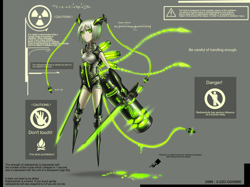 Anime Girl with Radiation Suit