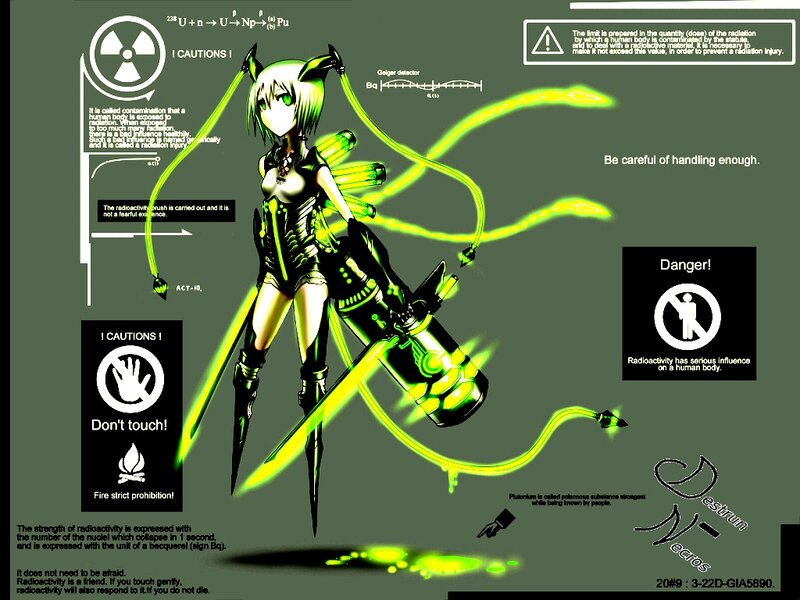 Anime Girl with Radiation Theme