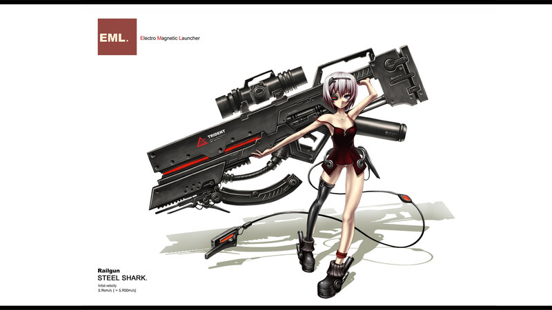 Anime girl with railgun