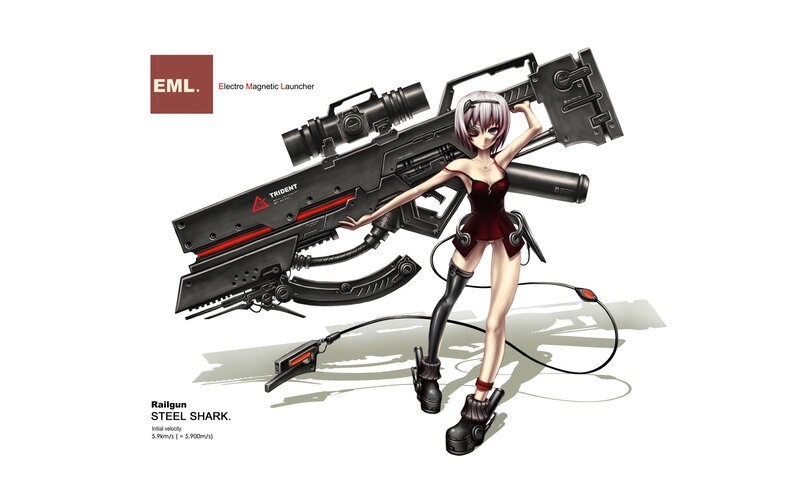 Anime girl with railgun