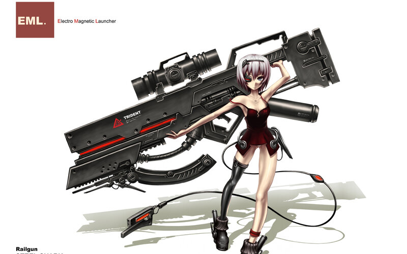 Anime girl with railgun